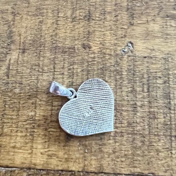 Cute Heart Silver Charm Pink White Color Block - Picture 7 of 8
